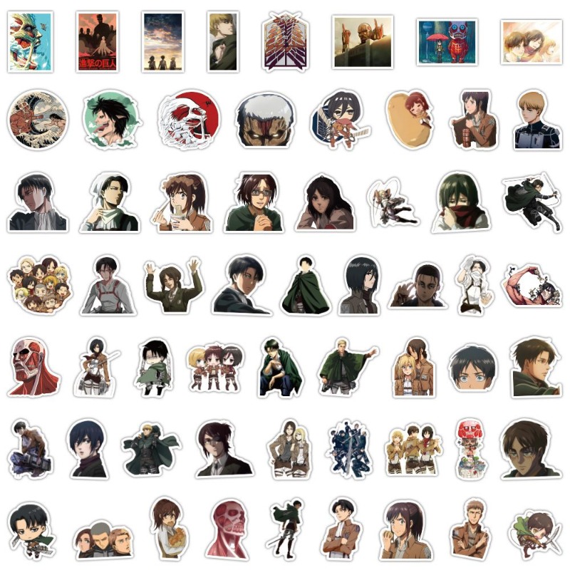 Laptop Accessories Wholesale - 60 Adesivos de Anime Attack on