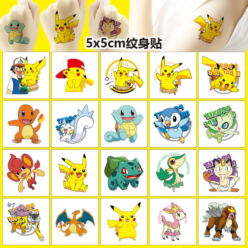Laptop Accessories Wholesale - 5*5cm 20 pçs pokemon pikachu tatuagem