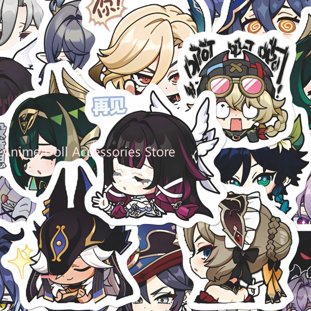 Laptop Accessories Wholesale - 64PCS Adesivos de Anime Genshin Impact