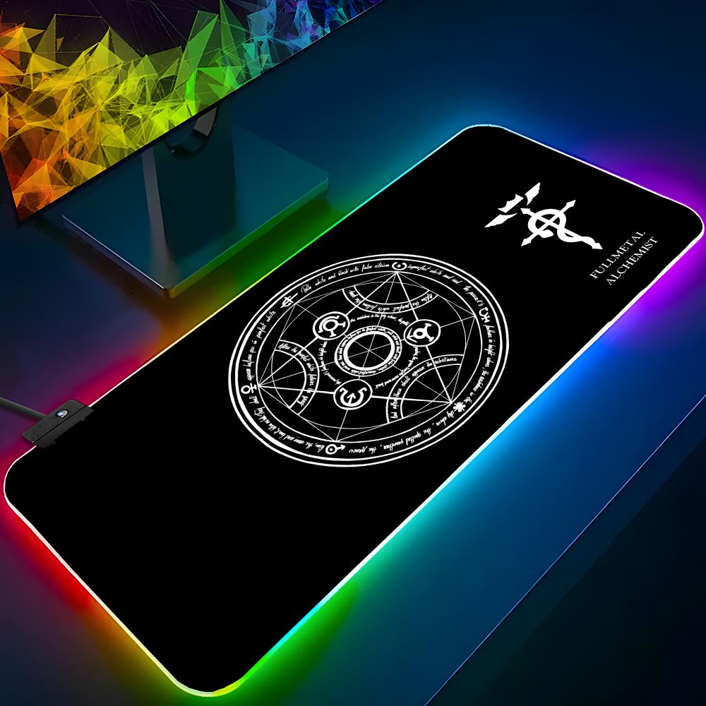 Laptop Accessories Rgb - Mouse Pad Fullmetal Alchemist RGB Retroiluminado