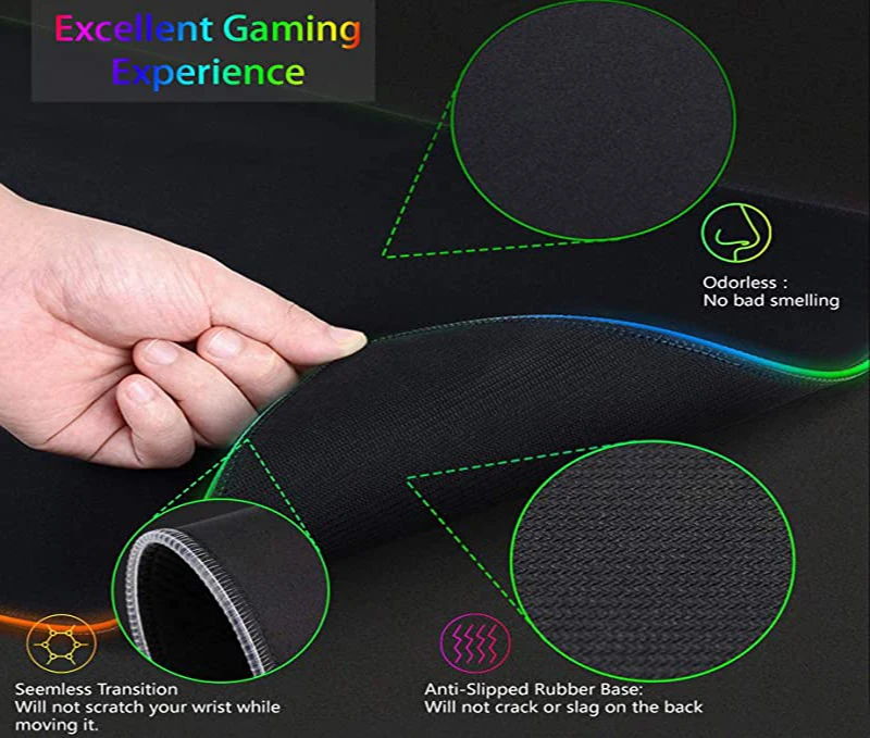 Mouse Pad Grande RGB HD Preto  - Laptop Accessories Rgb avaliação e preço