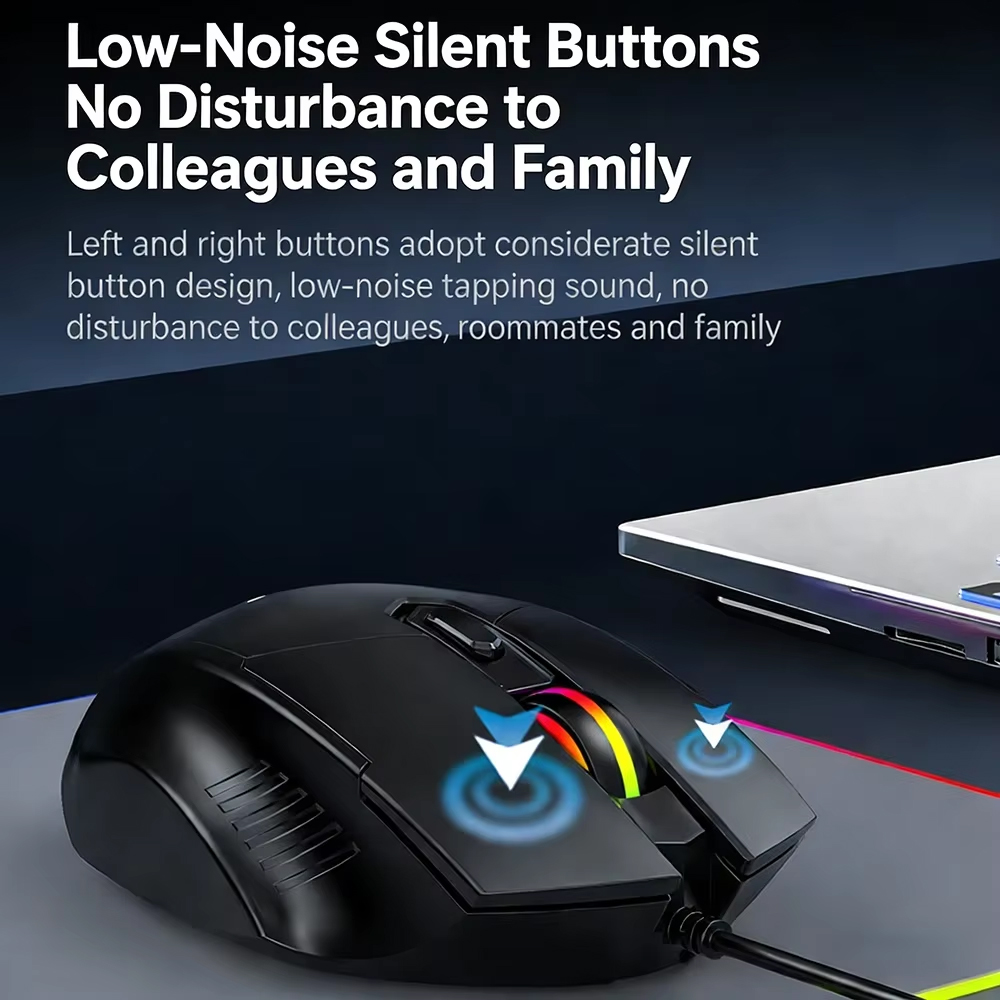 KEBIDUMEI Mouse com fio 7200DP - Laptop Accessories Rgb avaliação e preço