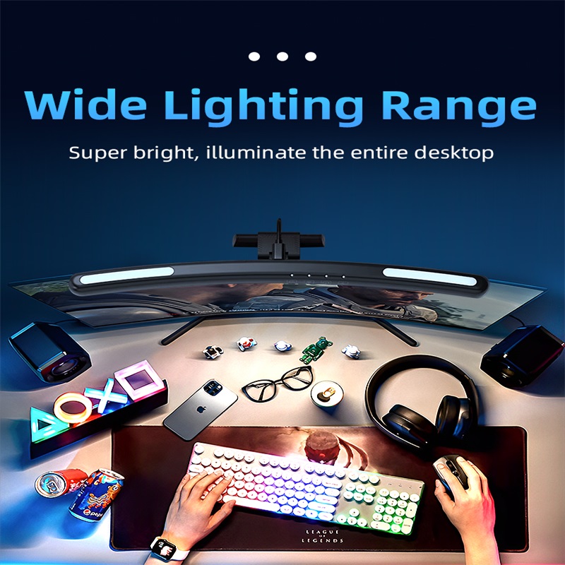 Barra de luz curvada para moni - Laptop Accessories Rgb avaliação e preço