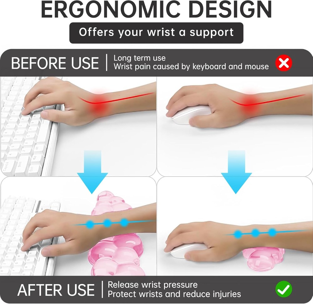 Mouse Pad de Gel Macio com Apo - Laptop Accessories For Wrist Support avaliação e preço