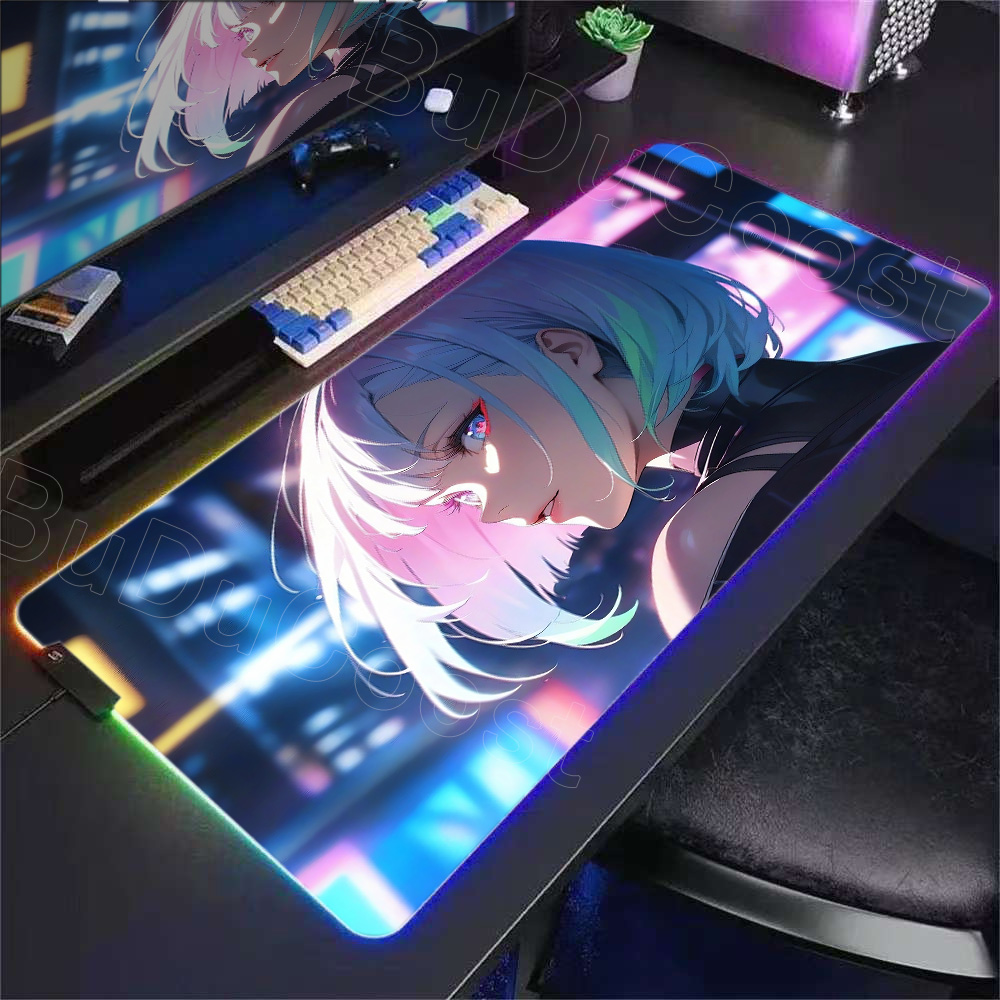Hd anime menina mouse pad rgb  - Laptop Accessories Rgb avaliação e preço