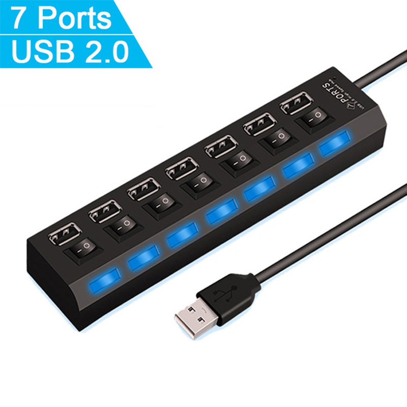 Hub USB 2.0 de 7 portas para l - Laptop Accessories Wholesale avaliação e preço