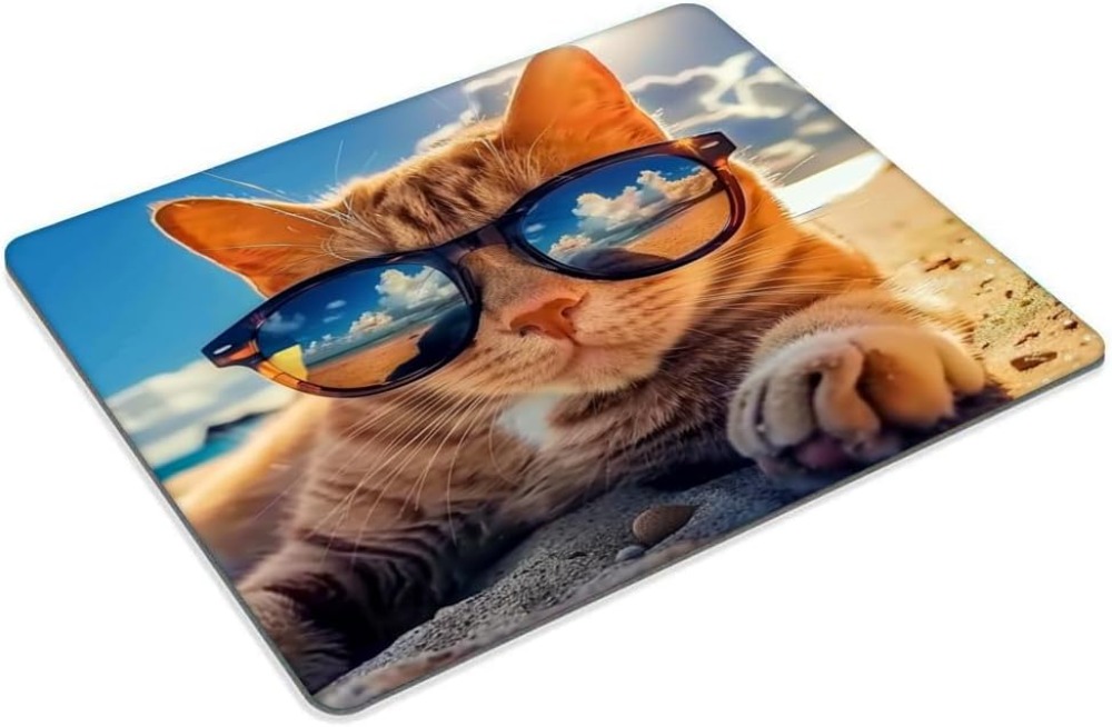 Mouse Pad Sunshine Beach Cat c - Laptop Accessories For Wrist Support avaliação e preço