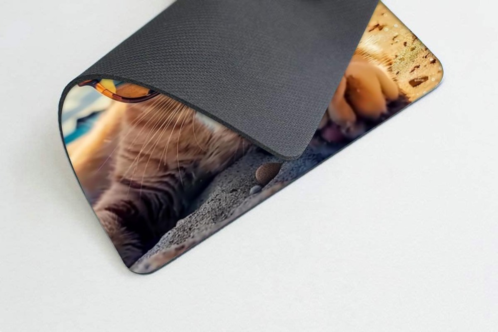 Mouse Pad Sunshine Beach Cat c - Laptop Accessories For Wrist Support avaliação e preço