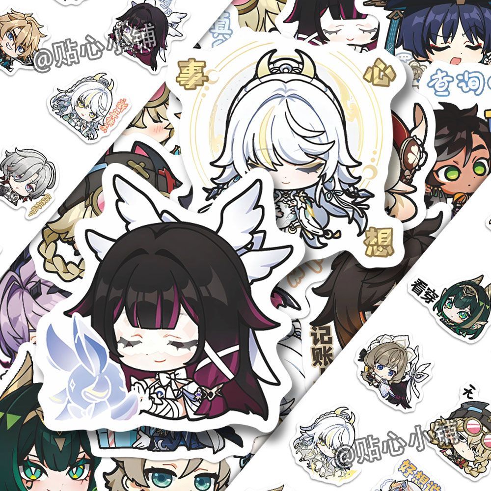64PCS Adesivos de Anime Genshi - Laptop Accessories Wholesale avaliação e preço
